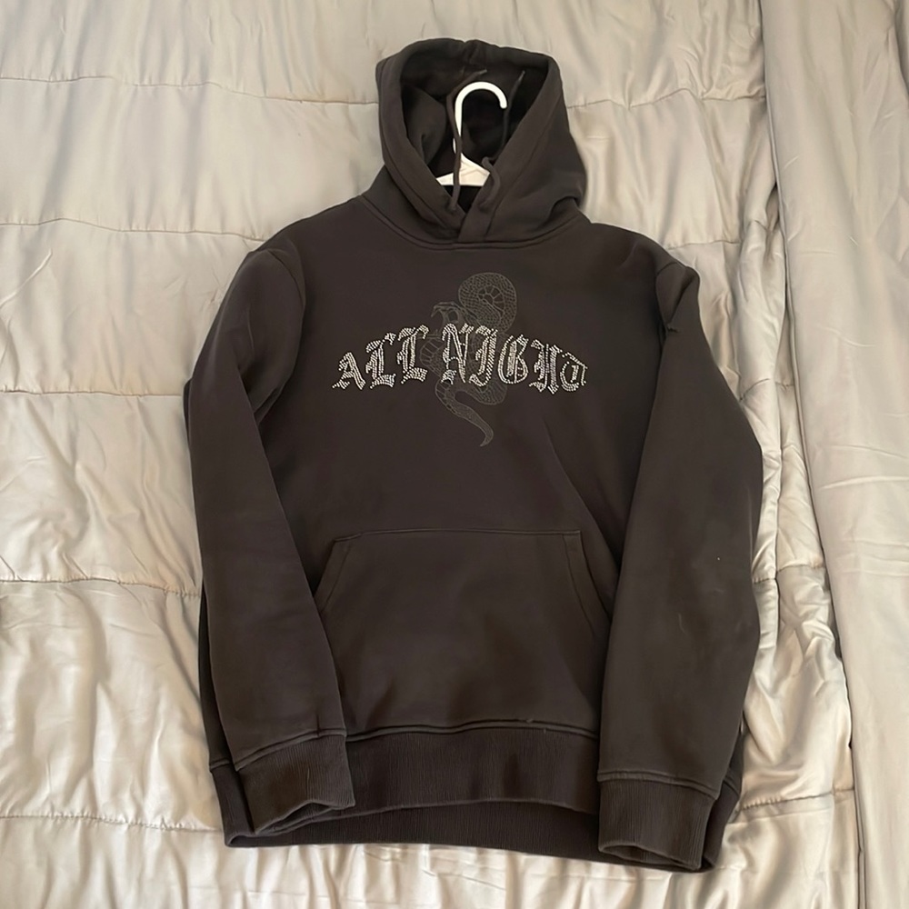 GREY DESIGN HOODIE - SIZE S - GREY